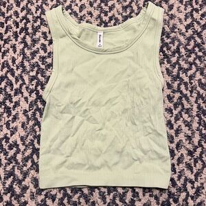Light green ribbed Aritzia tank top